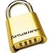 Sesamee Keyless Padlocks Sesame Brass/Steel Shackle Padlock
