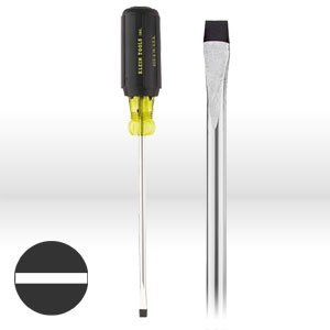 Klein 605-4 1/4-Inch Cabinet 4-Inch Heavy Duty Round Shank Tip Screwdriver