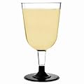 Disposable Wine Glasses Black 8.5oz / 240ml 24cl - Sleeve of 12 | Plastic Wine Glasses, Party Wine Glasses