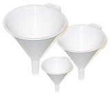 Kitchen & Housewares : 3-Piece Plastic Funnel Set, White