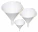 3-Piece Plastic Funnel Set, White