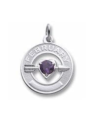 February Birthstone Charm