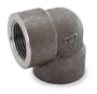Industrial Grade 1MMU2 Elbow, 90 Deg, 1/4 In, Threaded, Black Steel