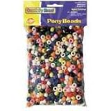 Pony Beads, Assorted Bright Colors, 1,000 Beads per Pack