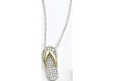 Signature 1/4 CT.TW. Flip Flop Necklace STERLING SILVER