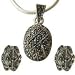 Fashion Jewelry - Earring and Pendant Sets Sterling Silver 26 Grams (pr324)