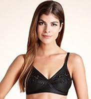 Classic Non-Wired Embroidered Crossover Bra