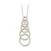 14K Two-Tone Gold Diamond Circle Pendant