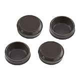 4 X Brown strong plastic 50mm castor cups by Swish.
