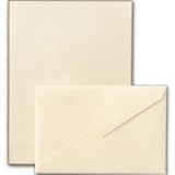 Gold Bordered Ecruwhite Letter Sheets