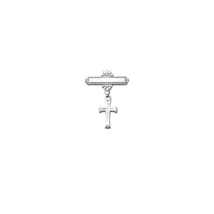 Children's Sterling Silver Christening Pin with Cross