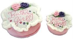 Birthday Cake Pink Plush Dog Toy - Small