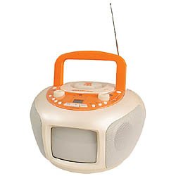 VOCOPRO Portable 5 B W TV with Karaoke Player and AM FM Tuner