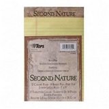 TOPS 74840 Second Nature Recycled 5x8 Pads, Jr. Legal Rule, Canary, 50 sheets/pad, 12/pk