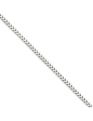 14k Gold White Gold 2.0mm Franco Chain 8 Inches