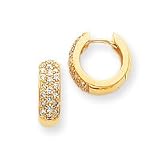 14k Diamond hinged hoop Earrings