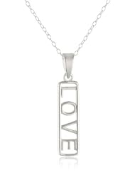 Sterling Silver Plaque Pendant Necklace, 18"