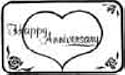 Custom Gift "Happy Anniversary Heart" Sweet Greeting Dark Chocolate Greeting Card