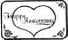 Gourmet Food : "Happy Anniversary Heart" Sweet Greeting White Chocolate Greeting Card