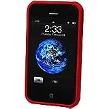 RED Hard Plastic Proguard Rubber Rubberized Textured Coated Soft Feel Snap On Case Cover for ATT Apple iPhone 3G (not compatible with original iPhone)