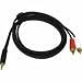 Cables To Go - 03180 - 6ft 3.5mm Stereo Male to RCA Male Y-Cable