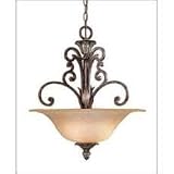 Savoy House Lighting - 7-2565-3-8 - Lotus Pendant - New Tortoise Shell with Silver Finish / Pale Cream Textured Glass