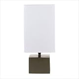 IMAGE OF Devo Square Table Lamp Base: Carrot, Shade: White Linen