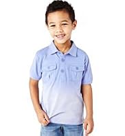Pure Cotton Washed Polo Shirt