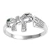 Sterling Silver Fashion Toe Ring - Ribbon with Clear and Green CZs - 2mm Band Width