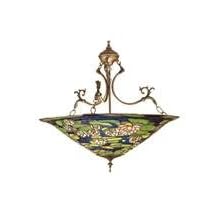 27 Inch W Tiffany Pond Lily Inverted Pendant Ceiling Fixture by Meyda