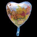 18" Winne the Pooh Heart Shaped Birthday Metallic Balloons