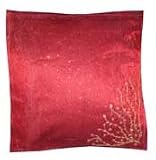 Organza Hand Embroidered Pillow Cover, Beads and Sequin Hand Embroidery. Size 16X16.
