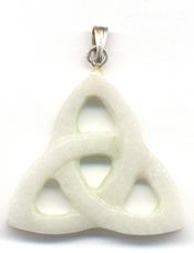 White Jade Celtic Knot Pendant