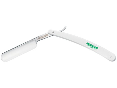 Dovo Inox Stainless Steel Razor, White Handle