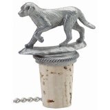 Dog Pewter Wine Bottle Stopper