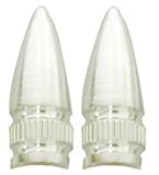VALVE STEM CAPS TRICK TOP BULLET SILVER CHROME