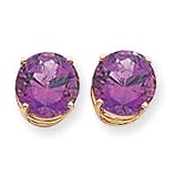 14k 10mm Amethyst earring XE77AM