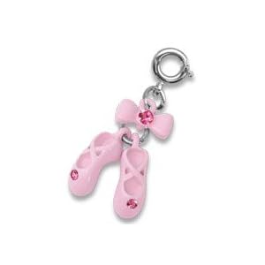 Buy Adorable CHARM IT Double Pink Ballet Slippers Charm with Pink Crystals by  