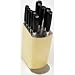 11 Pc. Forged Knife Set with Block (Natural/Stainless) (5 W x 7 D x 13 H)
