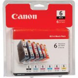Click here to buy Canon BCI-6 Black/Color Ink Tank 6-Pack Set 4705A018 by Canon.