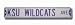 Steel Street Sign: KSU WILDCATS AVE (Silver)