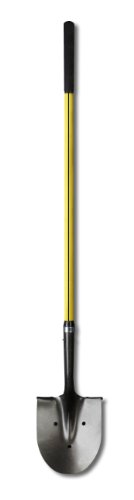 Nupla RICE2L #2 Rice Shovel with 16 Gauge Hollow Back Blade and Butt Grip, 48" Classic Handle
