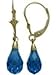 Blue Topaz 10 Karat Yellow Gold Briolette Earrings title=