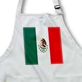Mexican Flag - Waist Apron With Pockets
