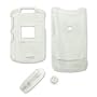 AT&T Cingular Motorola MOTORAZR Razr V3xx Snap-On Translucent Clear Crystal Case Cover with Removable Belt Clip