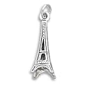 Sterling Silver Charm 15/16 in tall 3D Eiffel Tower