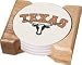 University of Texas Bevo Head 4 Absorbent Coaster Gift Set With Wooden Holder