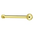 Solid 14KT Yellow Gold 1.5mm Ball Nose Bone - 20 Gauge