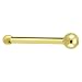 Solid 14KT Yellow Gold 1.5mm Ball Nose Bone - 20 Gauge