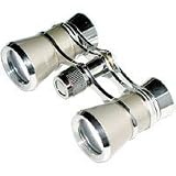 Adorama 3 x 25 Focusing Opera Glass Binocular, Platinum with Silver Trim